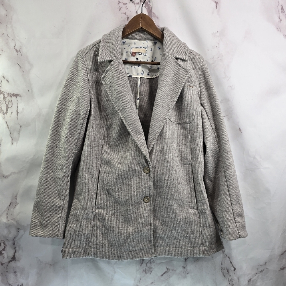 Anthropologie Light Gray Tweed Blazer